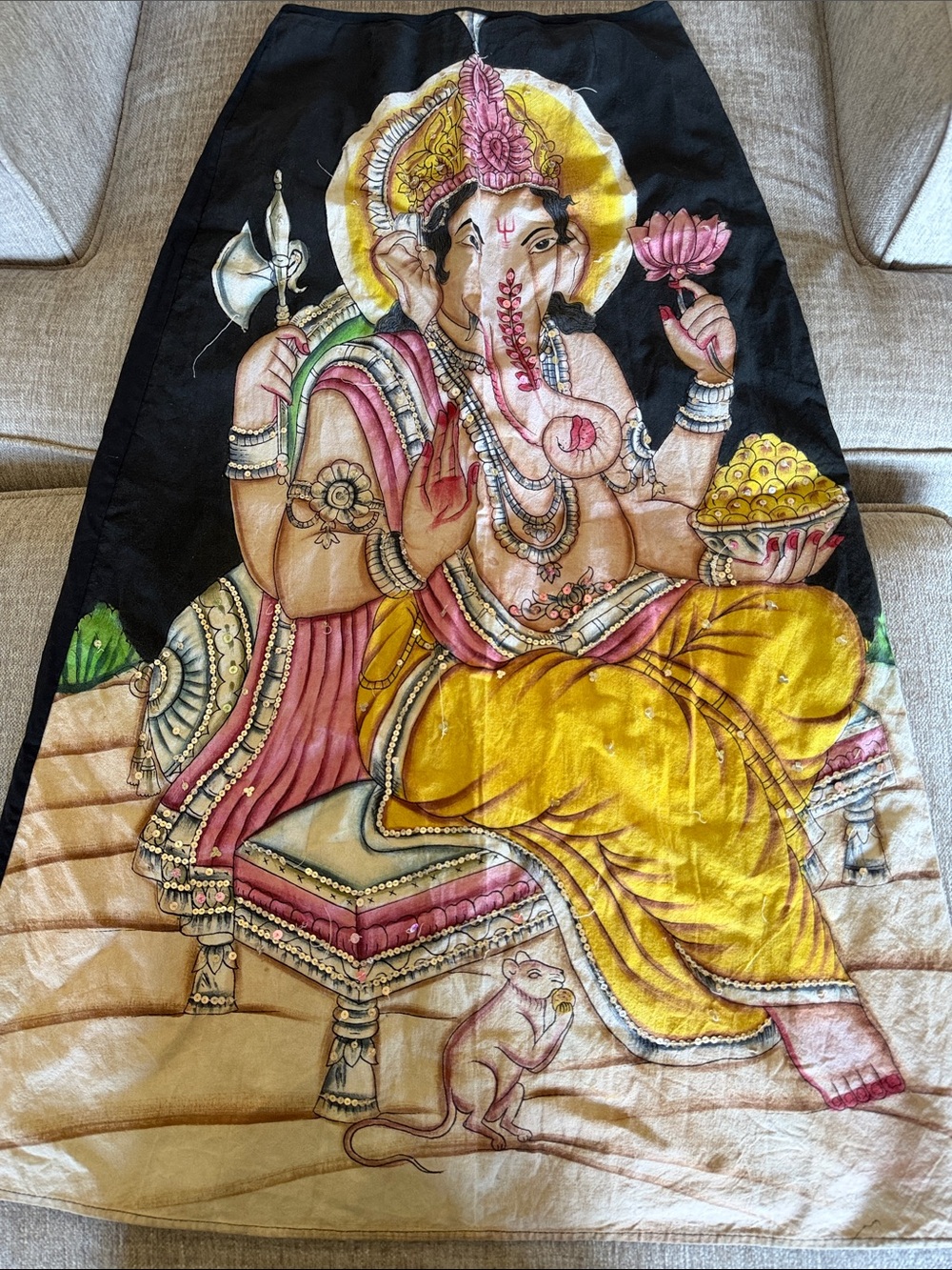 Ganesha Tapestry Panel Skirt by true